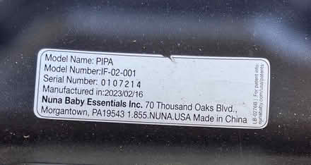 Photo of free Nuna Pipa carseat base (Lakewood Village) #2