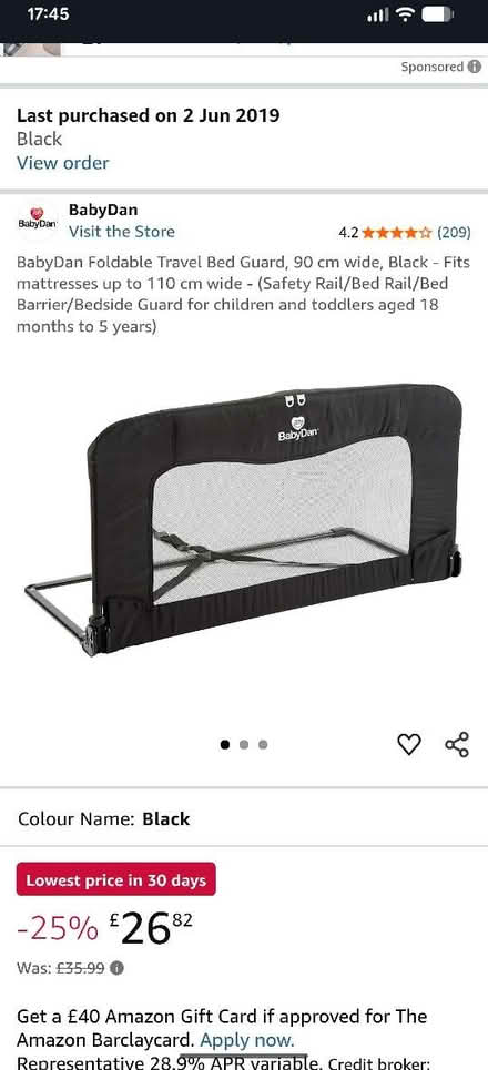 Photo of free Babydan travel bed guard (SW9) #1