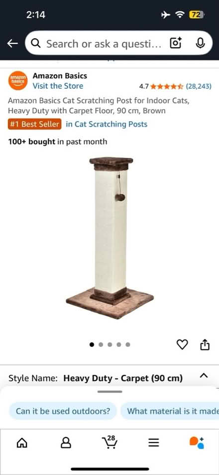 Photo of free Ball attachment for scratching post (Jennetts park RG12) #2