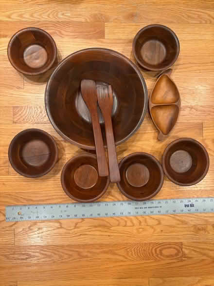 Photo of free 10 piece Teak Salad Bowl Set (Simsbury) #1