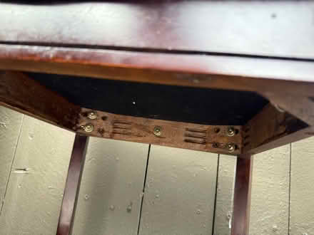 Photo of free Wooden chair with upholstered seat (Valencia Avenue, Sunnyvale) #2