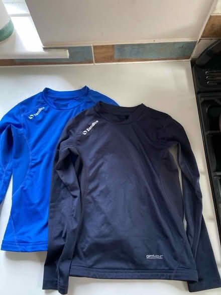Photo of free 2 x Sondico Base layers/ under shirts age 7-8 (Amersham Common HP7) #1