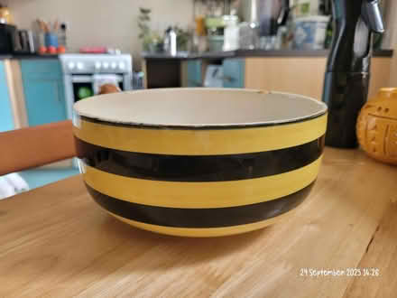 Photo of free Striped fruit/salad bowl (Moseley B13) #1
