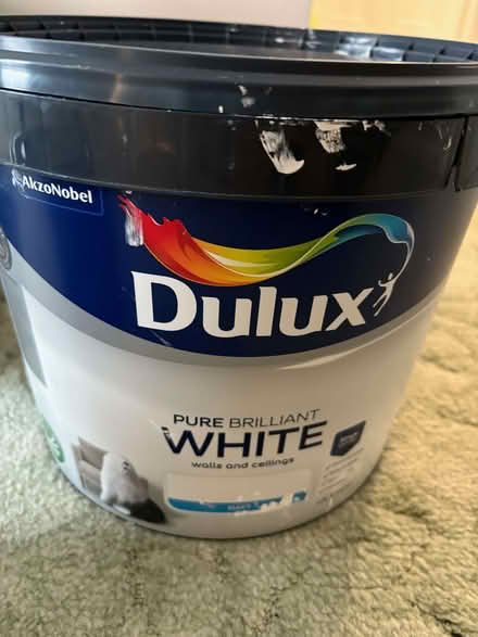 Photo of free Quarter 10L Can of White Emulsion Paint (Longfleet BH15) #1