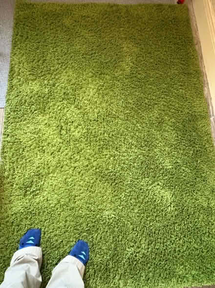 Photo of free IKEA Hampen Green rug (Wallsend NE28) #1