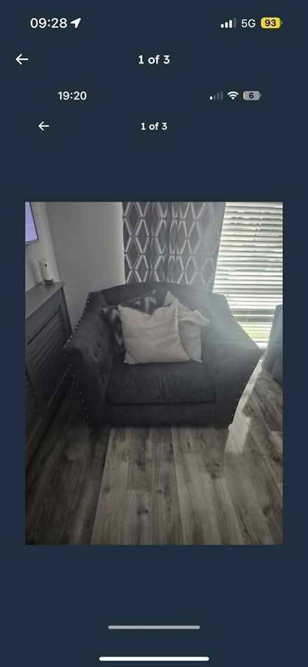 Photo of free Large/Oversize 1 Seater & Footstool (Bangor BT19) #2