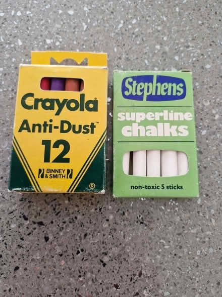 Photo of free Pack of coloured and pack of white chalk (Skipton BD23) #1