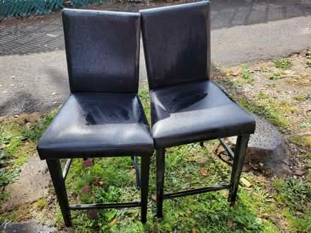 Photo of free Black chairs (Bloomfield, near Home Depot.) #1