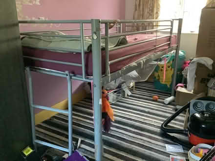Photo of free High up single child’s metal bed (Brampton S40) #2
