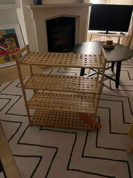 Photo of free 4 layer wooden shoe rack (Islington N1) #1