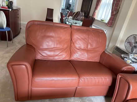 Photo of free 2and 3seater leather sofa made in Italy (Staples Corner NW9) #2