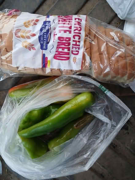 Photo of free peppers and a loaf of bread (Sharon hill, PA) #1