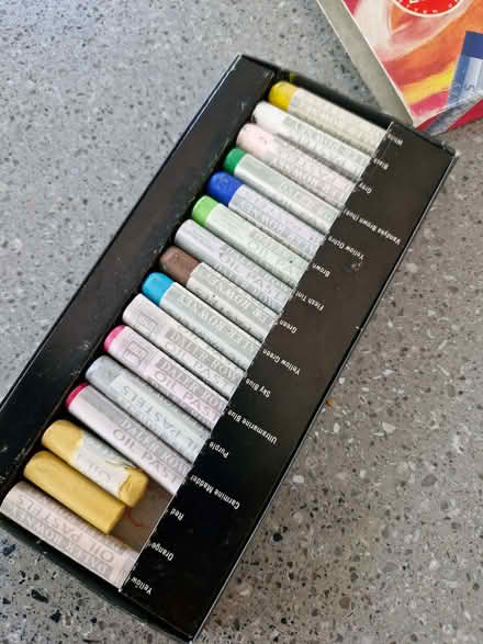 Photo of free Almost complete set of 16 Daler-Rowney oil pastels (Skipton BD23) #2