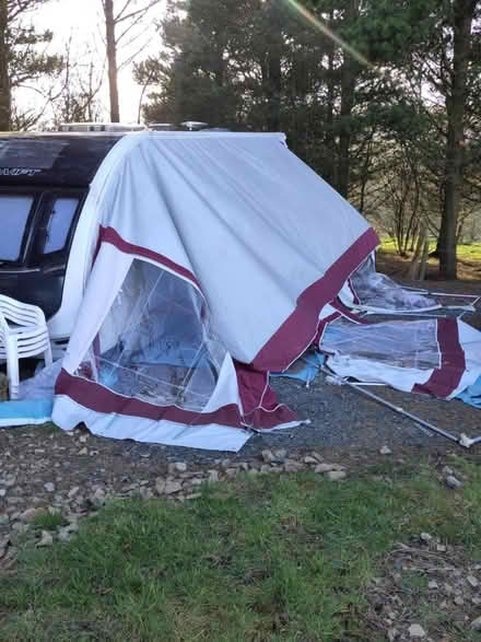 Photo of free Caravan awning for cutting up and reusing, and random poles (Alston CA9) #1