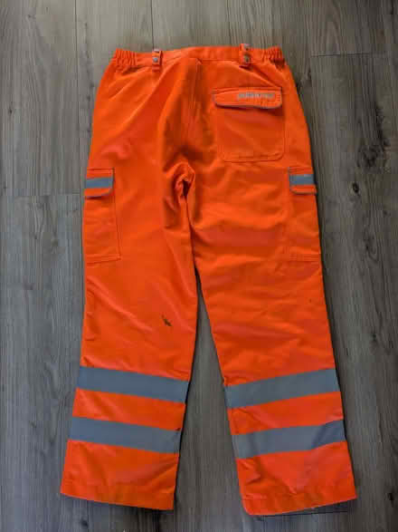 Photo of free Hi Viz work trousers 38" waist, 31" inside leg. Clean cond (Purley on Thames RG8) #2