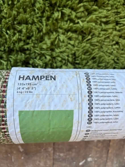 Photo of free IKEA Hampen Green rug (Wallsend NE28) #2
