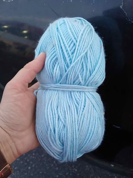 Photo of free baby blue acrylic yarn (Sharon hill, PA) #1