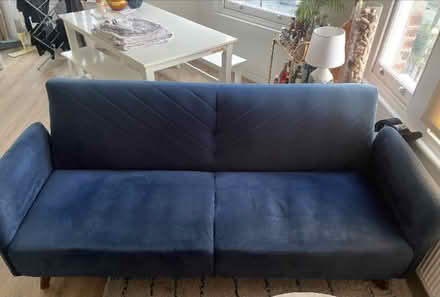 Photo of free Blue 3 Seater Sofa Bed (Highbury Barn N5) #1