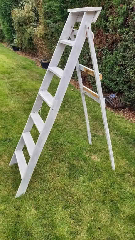 Photo of free Old Wooden Step Ladder (Great Moor SK3) #2