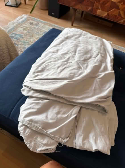 Photo of free Light blue double fitted sheet (Tabley Road, N7 0NQ) #1