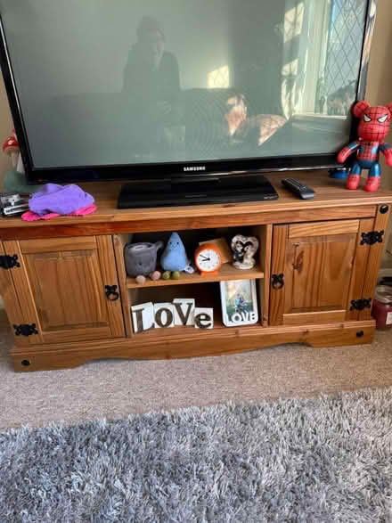 Photo of free Wooden Tv unit (only (Sn3 6ja) #2