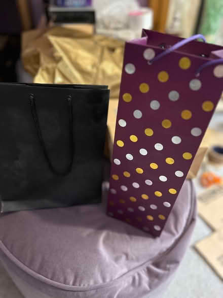 Photo of free Gift bags and an oversized gold carrier bag (Monks Hill CR2) #1