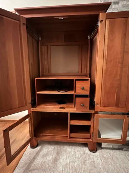 Photo of free Cherry wood media armoire (Diablo View townhomes Martinez) #3