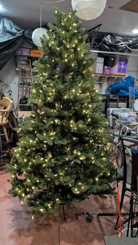Photo of free 7.5 ft Pre-lit Christmas tree (Taylorsville) #1