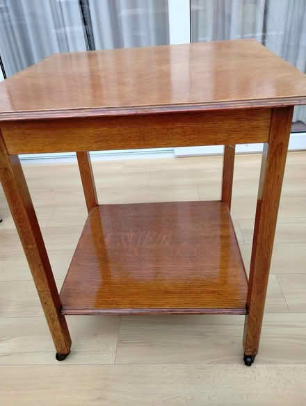 Photo of free Square table with shelf and casters (B91 - Central Solihull) #1