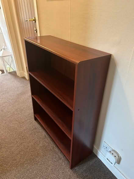 Photo of free Wooden Three Shelved Bookcase (Colinton Mains EH13) #2