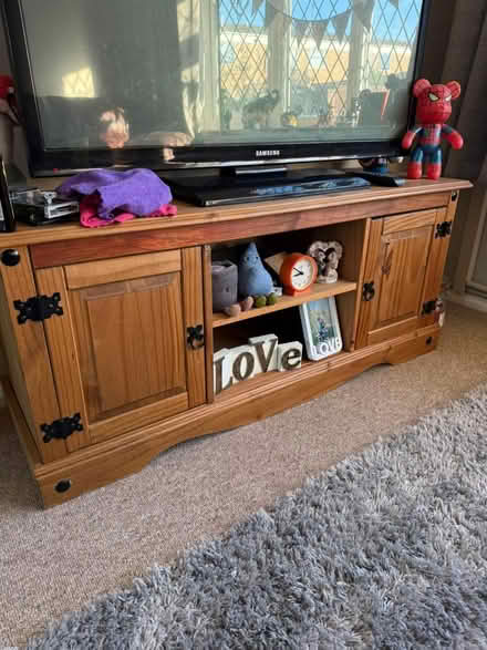 Photo of free Wooden Tv unit (only (Sn3 6ja) #1