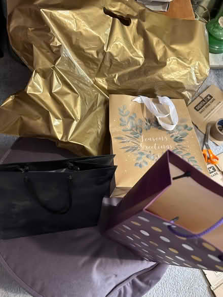 Photo of free Gift bags and an oversized gold carrier bag (Monks Hill CR2) #3
