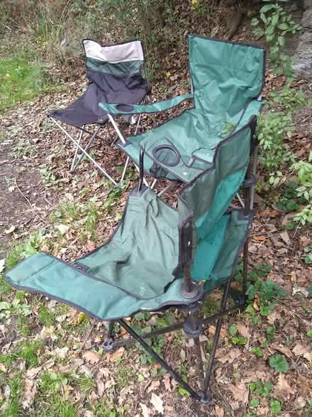 Photo of free 3 folding camping chairs (Llansaintfraed in Elwel LD2) #2