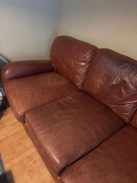 Photo of free Leather sofa (Hebden Bridge HX7) #2