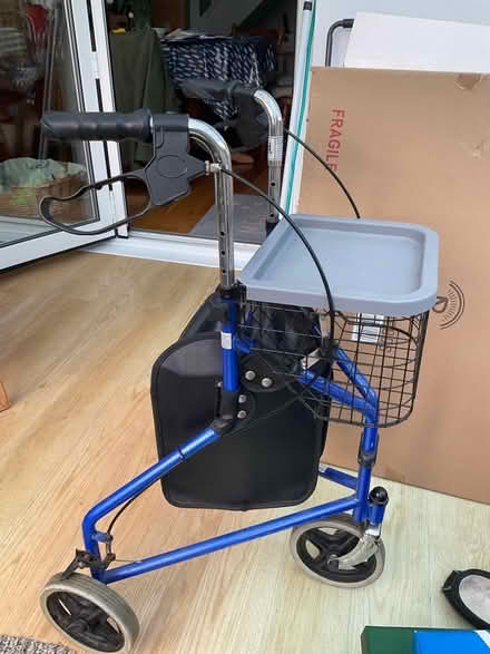 Photo of free Rollator 3 wheeled walker with tray, bag, basket (Hassocks BN6) #1