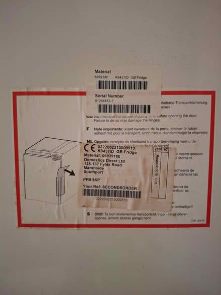 Photo of free Integrated Miele K9457-id fridge (Boltby YO7) #3