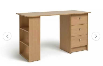 Photo of free Light oak computer desk and hydraulic swivel chair (Flanshaw WF2) #1