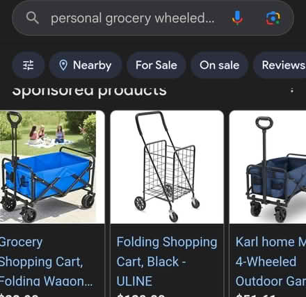 Photo of Wagon or wheeled cart for groceries (NE Bellevue nr crossroads) #1