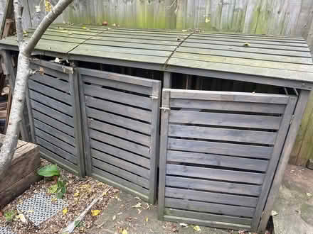 Photo of free 3 bin outdoor wood store (Hitchin, Herts) #1