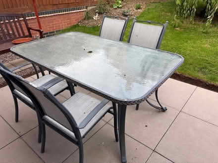 Photo of free Garden table and chairs (Le16) #1