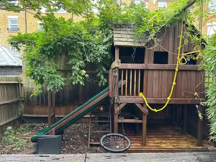 Photo of free Rainbow Playhouse with swings and slide (Five Ways SW19) #1