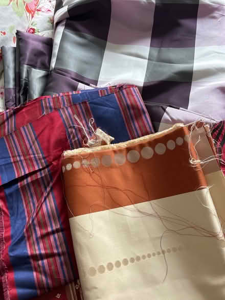 Photo of free Large mixed fabric curtain weight (Liphook) #2