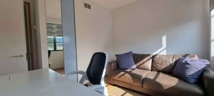 Photo of free Brown leather sofa bed (King's Cross N1) #1