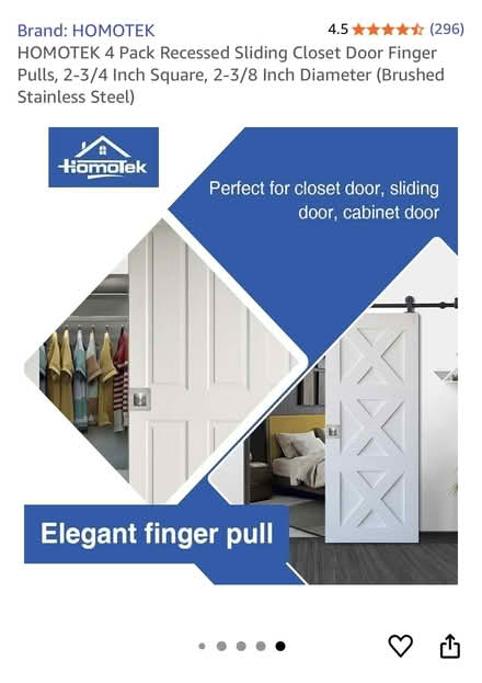 Photo of free Sliding Closet Door Finger Pulls (Erin Mills&QEW) #3