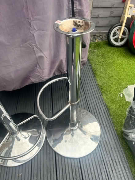 Photo of free 2 Black bar leather bar chair (Streatham Vale) #1