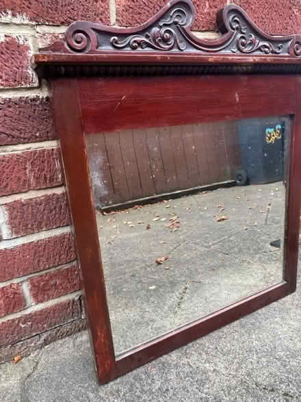 Photo of free Large wooden framed mirror (Acklam road .,Acklam TS57HA) #2