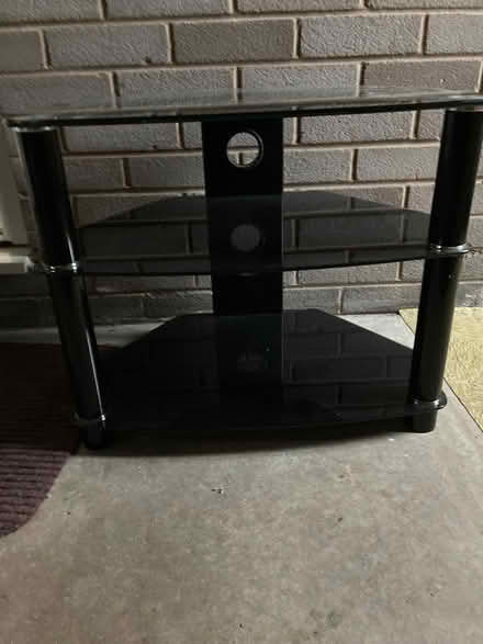 Photo of free Black glass tv stand (Bampton CA10) #1