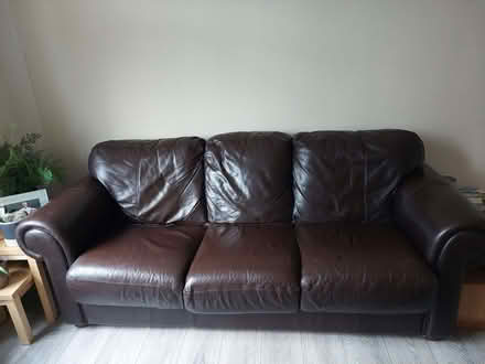 Photo of free Brown 3 seater sofa (Silloth CA7) #1