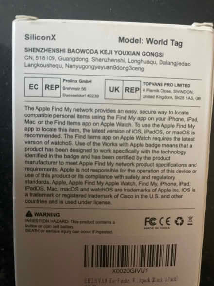 Photo of free World tag- Apple x4 (PR5 Clayton brook) #4