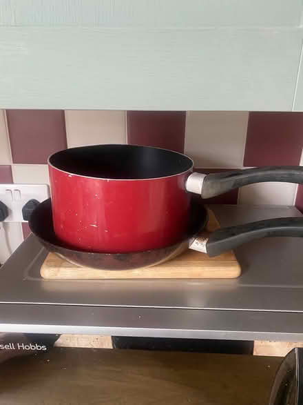 Photo of free Two red pans (Harringay N8) #1